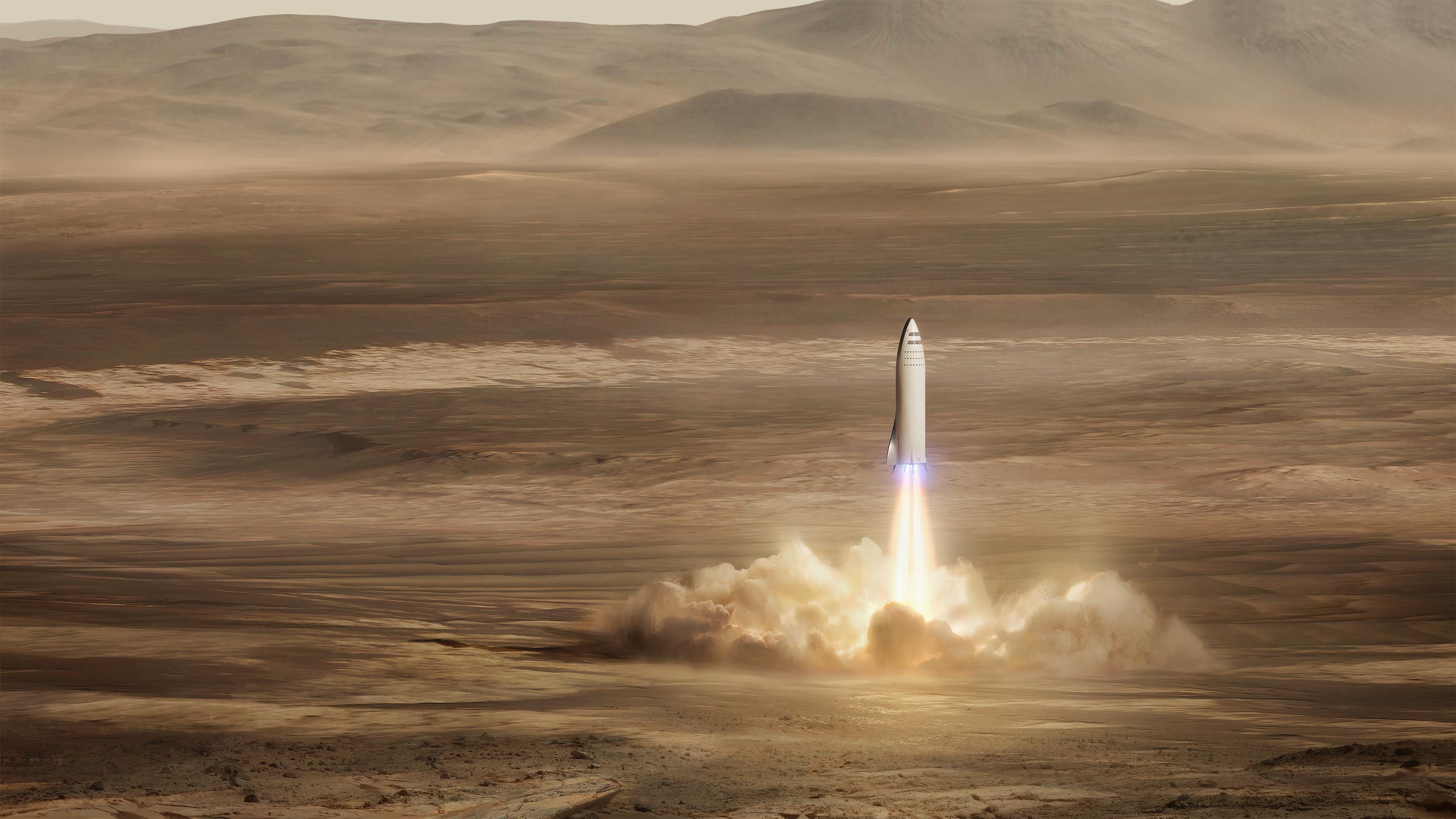 SpaceX BFR Mars mission 4K991389014